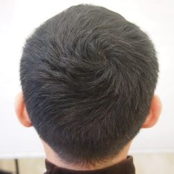 完成です。肌感はカバーできました。・ヘアタトゥー画像